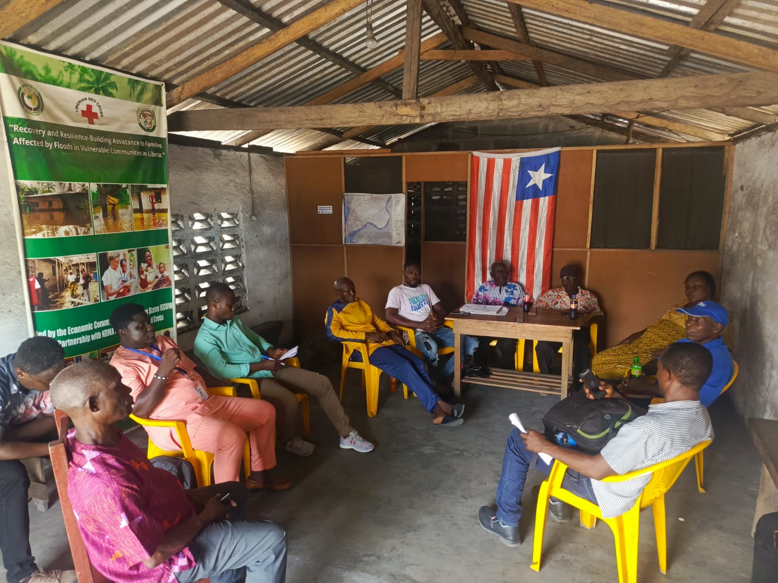 Community dialogue during flood-resilience research planning.