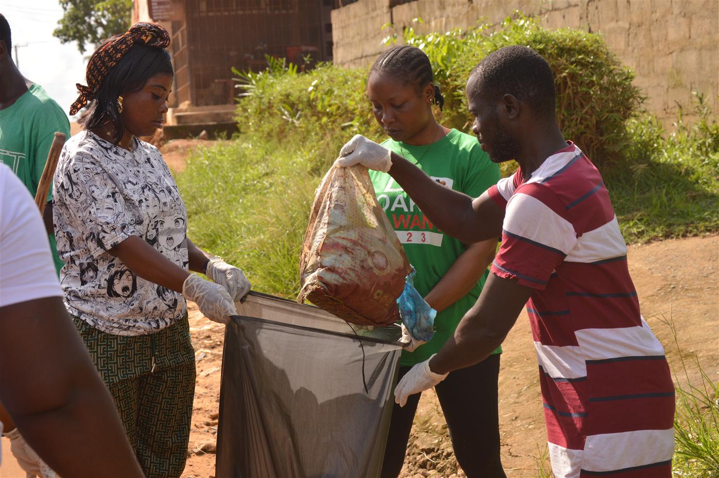 Community members joining hands with CRAF to promote responsible waste disposal and environmental protection.