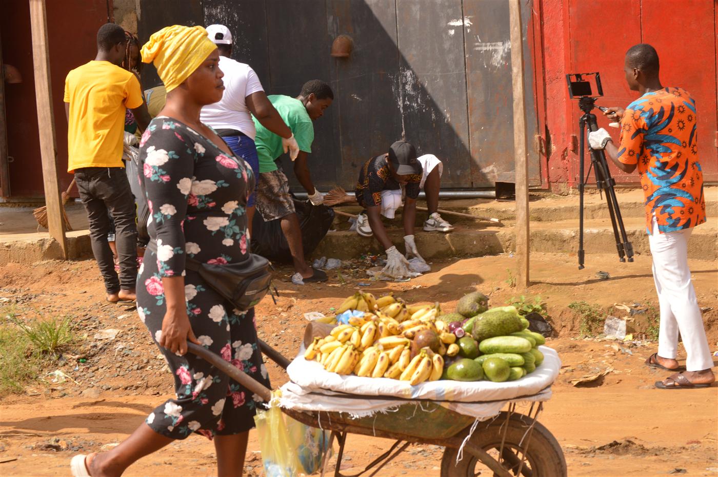 The clean-up activity brought community members together around public sanitation and safety.