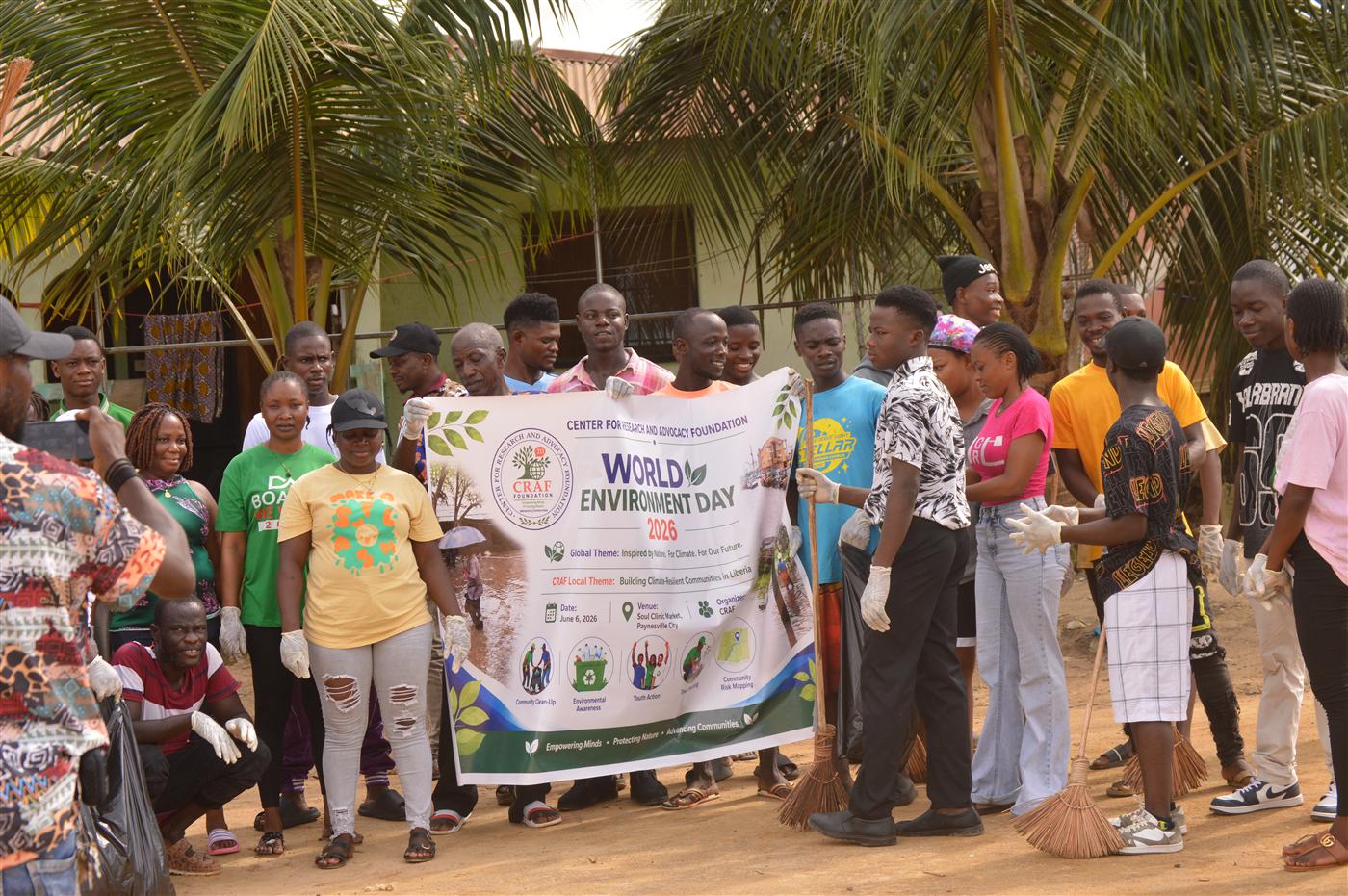 Group photo of participants holding the CRAF World Environment Day 2026 banner.