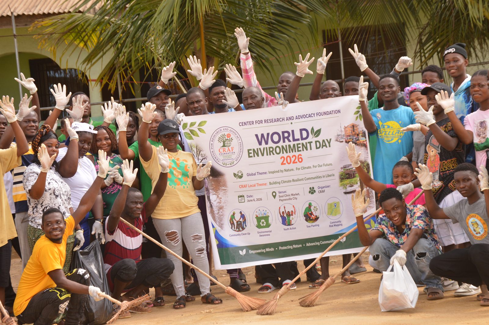 World Environment Day 2026 participants holding CRAF banner